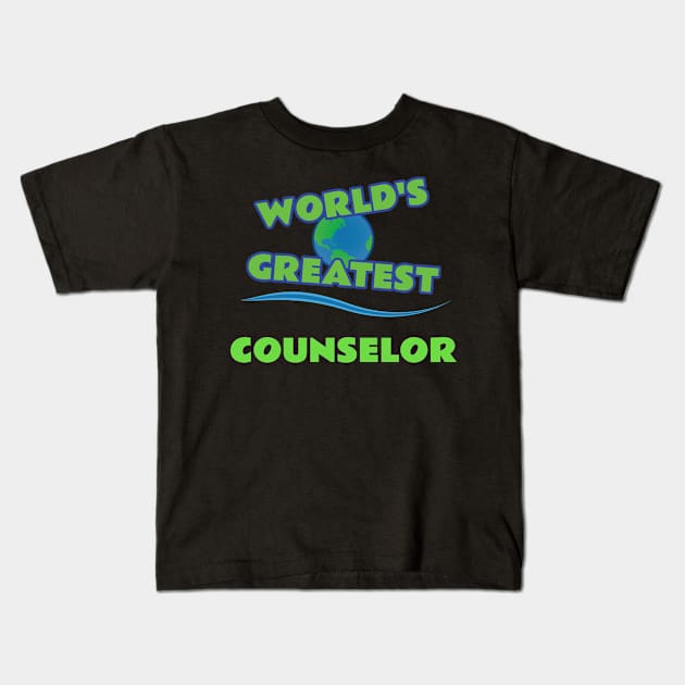 World's Greatest Counselor Kids T-Shirt by emojiawesome